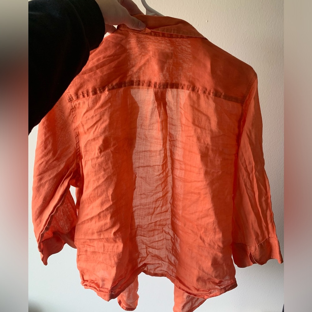 Orange button up - Picture 3 of 5